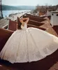 Arabic Ball Gown Luxury Wedding Dresses 2021 Appliqued Beading Plus Size Bridal Gowns V Neck Customise vestido de novia