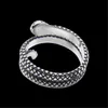 1pc Gratis Worldwide Shipping Unisex Snake Ring 316L Stainless Steel Band Party Fashion Smycken Ruby Eyes Serpent Ring