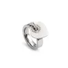 Titanium Steel Women039s Pierścień Masowy pierścień w kształcie serca w kształcie serca galwaniza