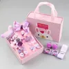 18pcs/set baby hair lips漫画ベビーヘッドバンドかわいい弓花の子供ヘアピンバレットヘッドウェアベビーヘアアクセサリー