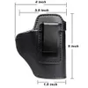 Tactical Invisible Pistol Concealed Carry Universal Belt Type Pistol Gun Holster Leather Concealed Case269o