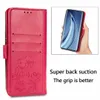 Imprint Lucky Clover Leather Wallet Cases voor Samsung Galaxy S23 Ultra Plus A14 5G A23E X Cover 6 Pro M13 4G A04S A13 5G Note 20 iPhone 12 Flower Flip Covers Telefoonzak