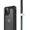 علبة هاتف شفافة مقاومة للألياف الكربونية لـ iPhone 11 XR XS MAX 8 7 6PLUS SE 2020 غطاء حالة حماية المصد من السيليكون