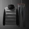 Autumn Winter Casual Sportswear Men's Sporting Suits Cashmere Hoodies + Pants + Vests 3 Piece Set Mens Tracksuit Oversized L-7XL