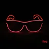 LED EL Wire Glasses Light Up Glow Occhiali da sole Eyewear Shades Rave Costume Party DJ Occhiali da sole luminosi Nightclub Party