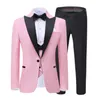 Personalizza l'ultimo design Smoking dello sposo Uomo Prom Party Abiti da lavoro Cappotto Gilet Pantaloni Set Giacca Pantaloni Gilet Papillon K2092422
