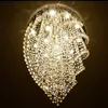 Modern Round Crystal Chandelier Light Fixture Amber Ceiling Lamp lustre de cristal with GU10 Lights Stair Lustres Home Lighting