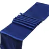 30*275 cm Sashes Table Cover Blue White Violet Wedding Table Runner Christmas Festival Hotel Satin Table Decoration