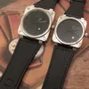 Nuovo stile 2813 movimento meccanico automatico cassa quadrata quadrante nero numero grigio 46MM 42MM orologio orologi cinturino in pelle marrone uomo Wr239j