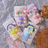 1 set di forcine per capelli in tessuto moda coreana per bambini, eleganti fermagli per capelli, accessori per barrette, copricapo, copricapo