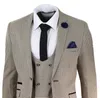 Vintage Mann Anzüge für Hochzeit Damier Check Custom Made Polyester Drei-teilige Jacke Weste und Hosen Neues Design im Jahr 2022