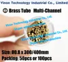 Tubo de latón multicanal de 0,8x400 MM (50 piezas/100 piezas), diámetro del tubo de electroerosión de latón. = 0,8 mm de longitud = 400 mm, PERFORACIÓN EDM multiagujero del tubo de electrodo de latón
