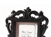 Викторианский стиль смолы WhiteBlack Baroque Picture / Photo Frame Place Держатель карты Bridal Свадебный душ Whiteblack Baroque