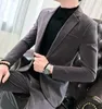 Mens Velvet Formell klänning Suit One Button Lapel Collar Slim Fit Blazer Codepants Trousers 4Colors 20211