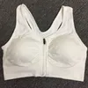 Topppick fitness kvinnor yoga skjorta blixtlås kvinnor brassiere sport topp snabb torr behå push up sport skjorta kör fitness