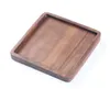 Houten onderzetters Zwarte Walnoot Cup Mat Bowl Pad Coffee Thee Cup Mats Diner Platen Keuken Home Bar