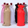 16Colors New Chrismas Gift Bags Christmas Decorations Red Wine Bottle Cover Bags Xmas Champagne Wine Bag Gifts Bags LX2894