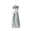 The latest 35X18CM size rabbit cartoon can be hanging type hand towels absorbent kitchen bathroom thickened small towel