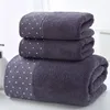 Puur katoenen vlakte badhanddoek 32S handdoek strandhanddoek grote vierkante driedelige set, dik en absorberend zacht