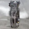 Wedding Rings Size 6-11 Luxury Jewelry 12CT White Topaz Gemstones 925 Sterling bague Simulated Diamond Pave Wedding Engagement Eiffdhel Tower Ring Gift