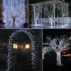 Solar LED-lichtkoord 10m 20m 8 modi Sliver koperdraad licht outdoor sterry fairy tuin gazon string licht voor decoratie