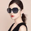 New popular fashion luxury designer sparkling crystal stones 3d diamond frame polarized women sunglasses uv proof262w