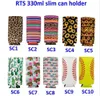 Kan Mouw Zonnebloem Neopreen Isolator Cooler Baseball Can Houder Waterfles Covers Bottle Case Pouch Leopard Flower XB1