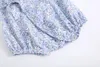 03 ans Baby Girl Boys Clothing Rompers Jumps Suit ShortSleeved Floral Imprimé Bathrobe de coton doux bébé