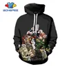 Anime Tuhaf Macera Hoodies Erkek Kadın Jojo Kazak 3D Baskı Moda Uzun Kollu Hip Hop Üst O Boyun Kazak C045-14 MX200812