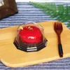 100ピースの澄んだプラスチック製小さなケーキのペストリーボックスケース使い捨て可能な透明なカップケーキマフィンホルダーカップのパフムーンケーキ