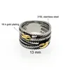 Europe and the United States steel twisted gold ring female unlimited logo retro finger ring, wide ring9661513