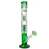 Hookahs Mini Bongud Bong Beakerbong Design fantástico design de água de vidro de água azul Base Base Water Pipe Catcher 14-18mm Downstail Tall 15.7 "