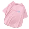 Amor falso Camisetas Mulheres Verão Coreano Kpop Cópia Cópia Tshirt Harajuku Casual Kawaii Tops Streetwear Camisas Mujer Camisa