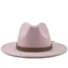 Geniş Ağız Şapkalar Sonbahar Tilbalık Caps Kadın Erkek Moda Üst Şapka Caz Kap Kış Panama Vintage Fedoras Erkekler Mafya 56-60 cm Keçe