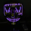 Halloween LED Mask EL Wire DJ Party Light Up Glow In Dark Movie Festival Party Cosplay Payday Masks JK2009XB