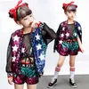 kids jazz modern dance costume sequins Girls Hip-hop Costumes Set jazz Dance wear Children's performance clothing