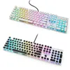 لوحات المفاتيح 104 مفاتيح ريترو دائرية Keycaps مزدوجة S لتقوم بها بنفسك آلة كاتبة Keycap للوحة المفاتيح الميكانيكية ذات الإضاءة الخلفية غطاء مفتاح دائري 1