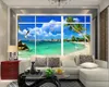 3D-muurschildering behang Mooie natuurlijke zeezicht buiten het venster 3D stereo tv achtergrond wanddecoratie 3d landschap behang
