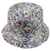 Outdoor Foldable Sun Protection Sunshade Beach Double Sided Summer Reversible Bucket Hat Daily Portable Dollar Print