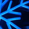 Decorazione per feste di Natale Regalo di Natale Cielo blu Fiocco di neve Segno Illuminazione natalizia Casa Bar Luoghi pubblici Luce al neon fatta a mano 12 V Super luminoso