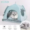 소프트 둥지 개집 침대 동굴 집 슬리핑 가방 매트 패드 텐트 애완 동물 겨울 따뜻한 아늑한 침대 S-XL 2 색 애완 동물 침대 고양이 개