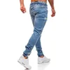 Vicabo Men's Fashion Sexiga jeans för män svartblå hålbyxor med Pocket Ropa de Hombre 2020 #W MX200814266B