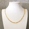 5pcs/ lot in bulk Golden stainless steel Fashion XMAS Gifts Figaro Link Chain necklace jewelry 7mm 18-30 inch choose