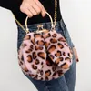 New- printed leopard shoulder bags wool metal handel pluash lovely Rabbit ears fur bags drop shopping M644