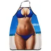 Tablier de cuisine sexy drôle tabliers de cuisine créatifs pour hommes femmes petite amie petit ami cadeaux d'anniversaire de Noël (bikini de plage)