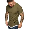 Men's T-Shirts 2021 Summer Streetwear Mens Clothing M-3XL Casual Short Sleeve T Shirt Men Slim Fit Solid Shirts Tops Tee Homme