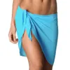 Une pièce Sarong Jupe De Plage Multifonctionnel Couleur Unie Maillots De Bain Bikini Gilet Wrap Crème Solaire Jupe Courte Été Plage Couverture LJJP349