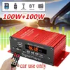 12V 200W 2CH Mini Digital bluetooth HIFI Audio Power Car Audio Amplificador Stereo Amplificatori Radio FM USB W/Remote1