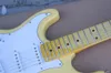 Factory Custom Left Handed Light Yellow Electric Guitar with Vintage StyleYellow Maple NeckChrome HardwareCan be Customized7598988