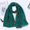 New style scarf direct s fox printing voile scarf animal ladies style scarf LY061333P